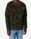 Pull Bicolore En Laine Bapo - Khaki/Black