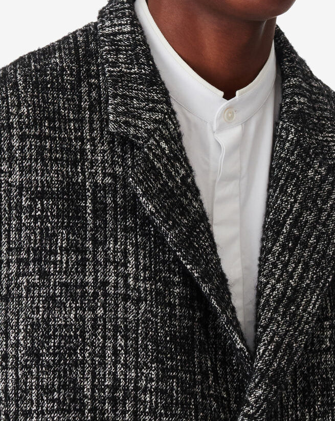 Manteau Long Calvon - Black/White