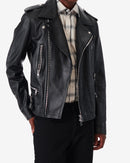 Veste Biker En Cuir Erik - Black