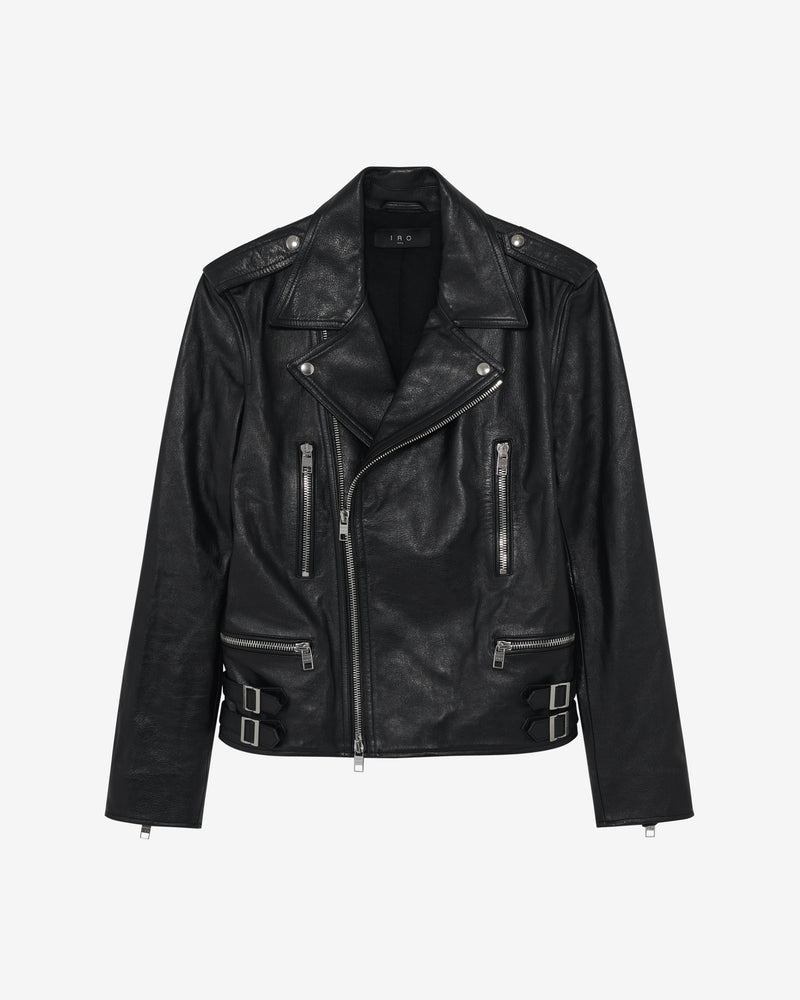 Veste Biker En Cuir Erik - Black