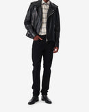 Veste Biker En Cuir Erik - Black