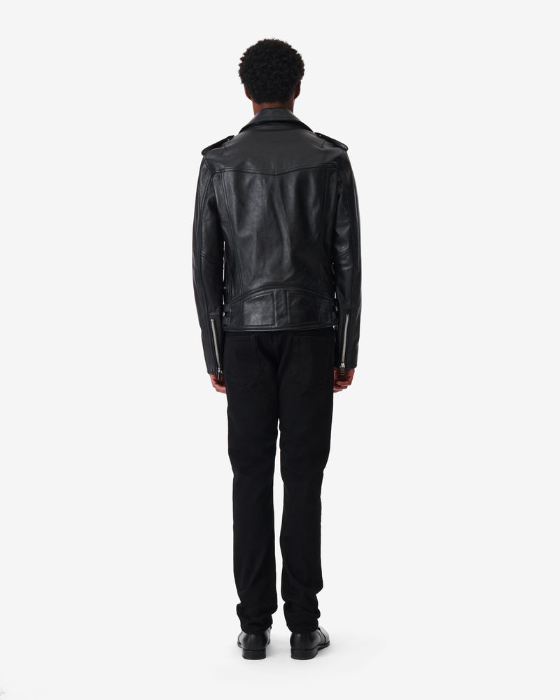Veste Biker En Cuir Erik - Black