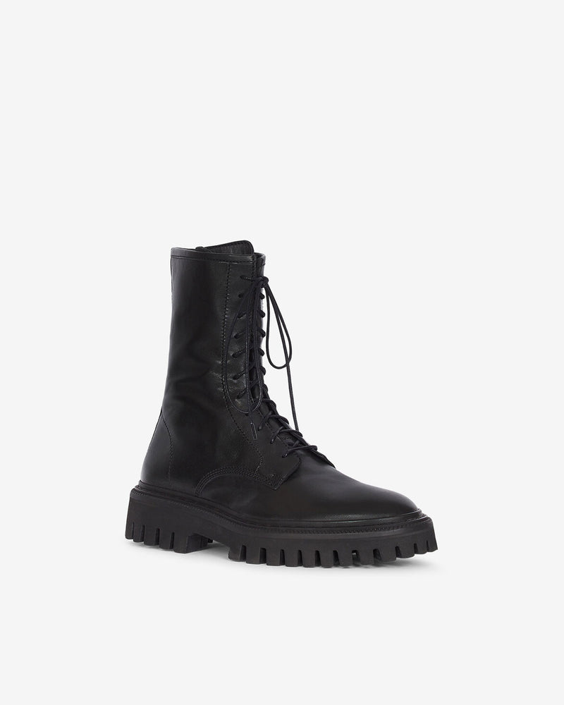 Rangers En Cuir À Lacets Kosmic - Black