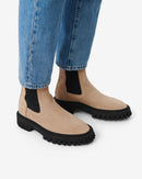 Boots En Cuir Kosmic Chelsea Suede - Beige