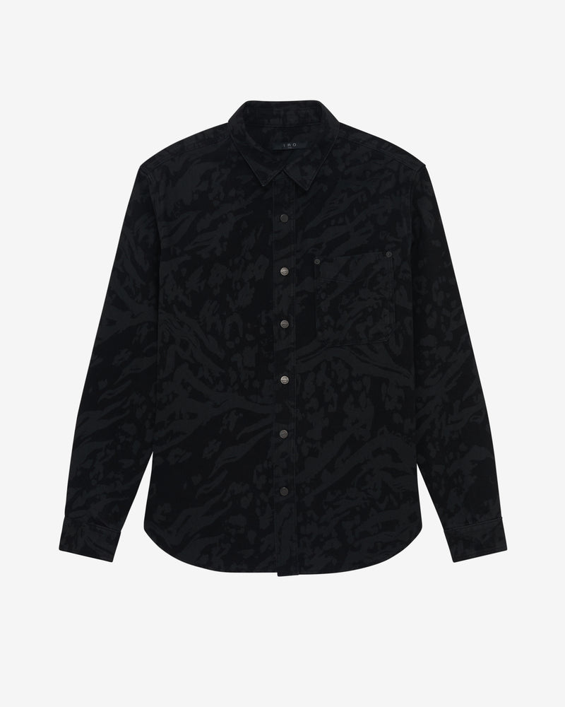 Chemise Ample À Motif Kopin - Black/Black Leopard