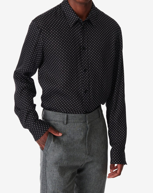 Chemise Fluide À Pois Lommi - Black/Offwhite Small Dots
