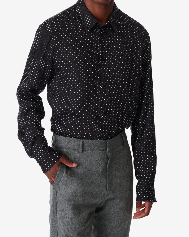 Chemise Fluide À Pois Lommi - Black/Offwhite Small Dots