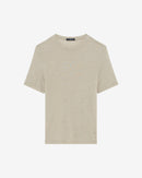 T-Shirt Col Rond En Lin Areso - Taupe