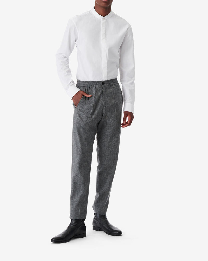 Pantalon En Laine Mélangée Lindojog - Grey