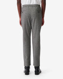 Pantalon En Laine Mélangée Robby - Black/Ecru