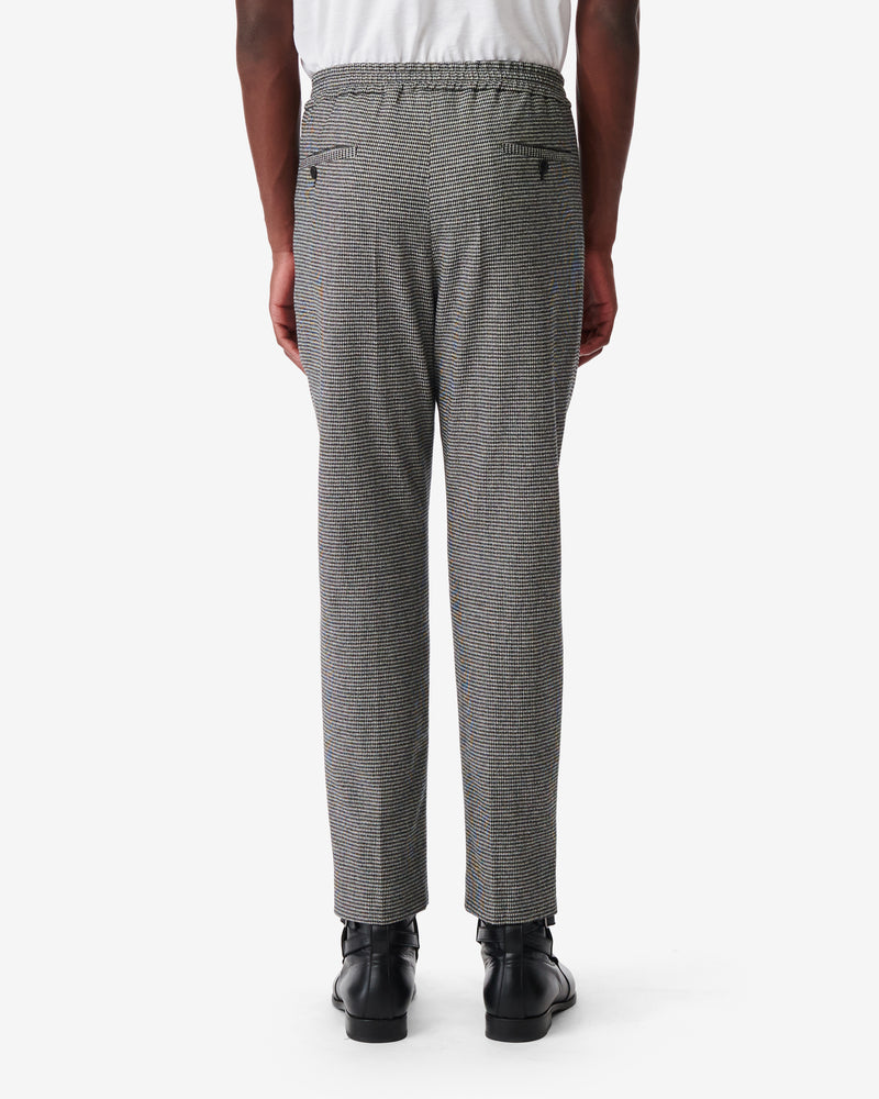 Pantalon En Laine Mélangée Robby - Black/Ecru