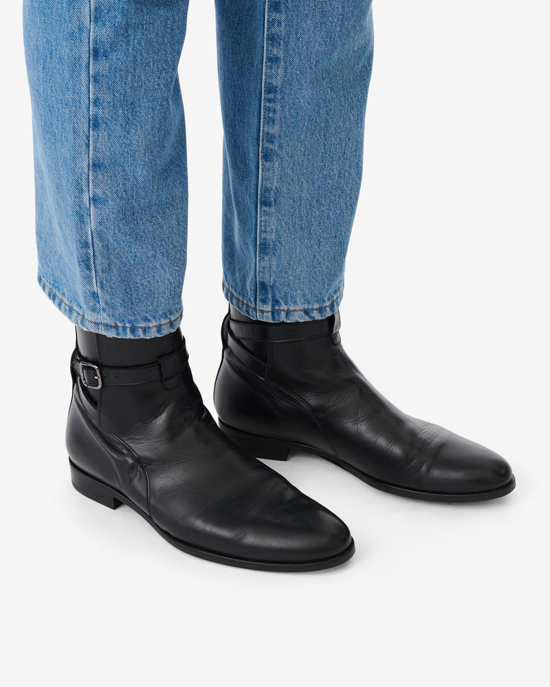 Boots Jodphur En Cuir Johd - Black