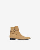 Botas Jodphur De Piel Ante Johd - Beige