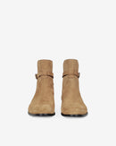 Botas Jodphur De Piel Ante Johd - Beige