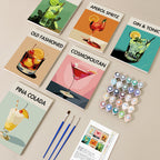 Mini Paint By Numbers 15X20Cm (6 Pieces) - Modern Bar Mixology Art Series 1