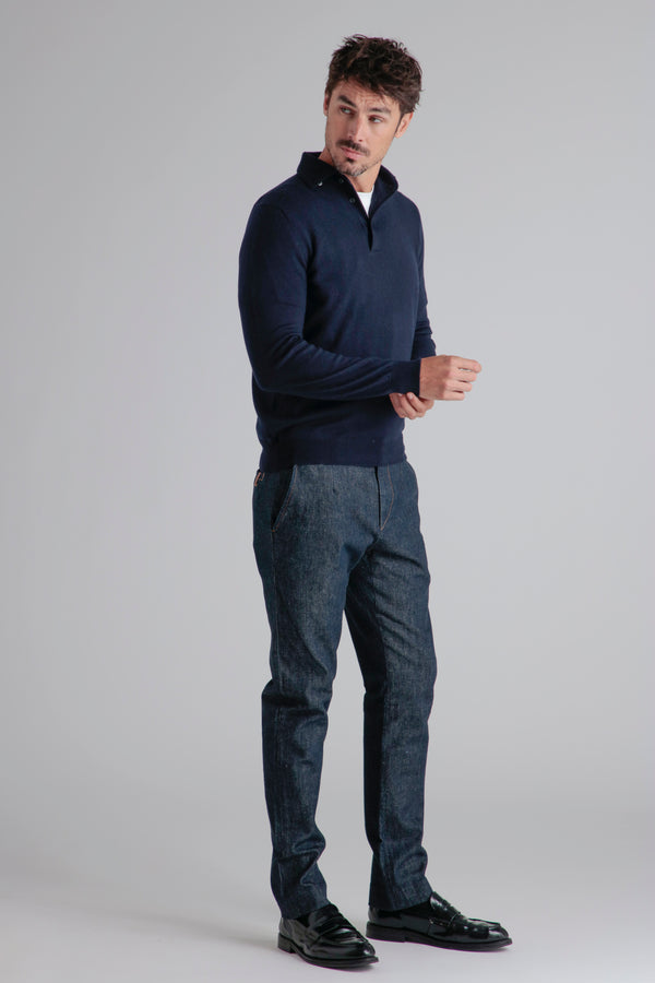 Pantalon Volta Chino Italian Pocket - Bleu Brut - Homme