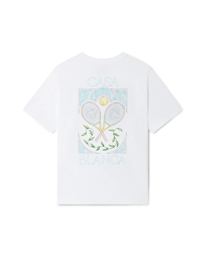 T-Shirt Tennis Pastelle - Blanc