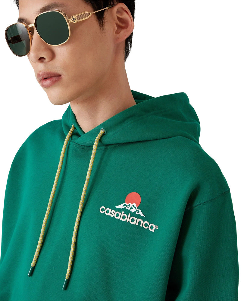 Hoodie Montagne - Vert