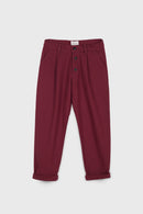 Pantalon En Toile De Coton - Rouge