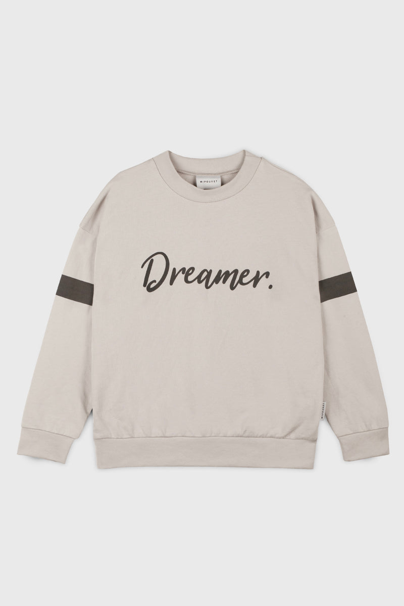 Sweatshirt Dreamer En Coton Bio - Pierre/Gris Foncé