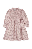 Robe Viyella À Volants - Sable Rose