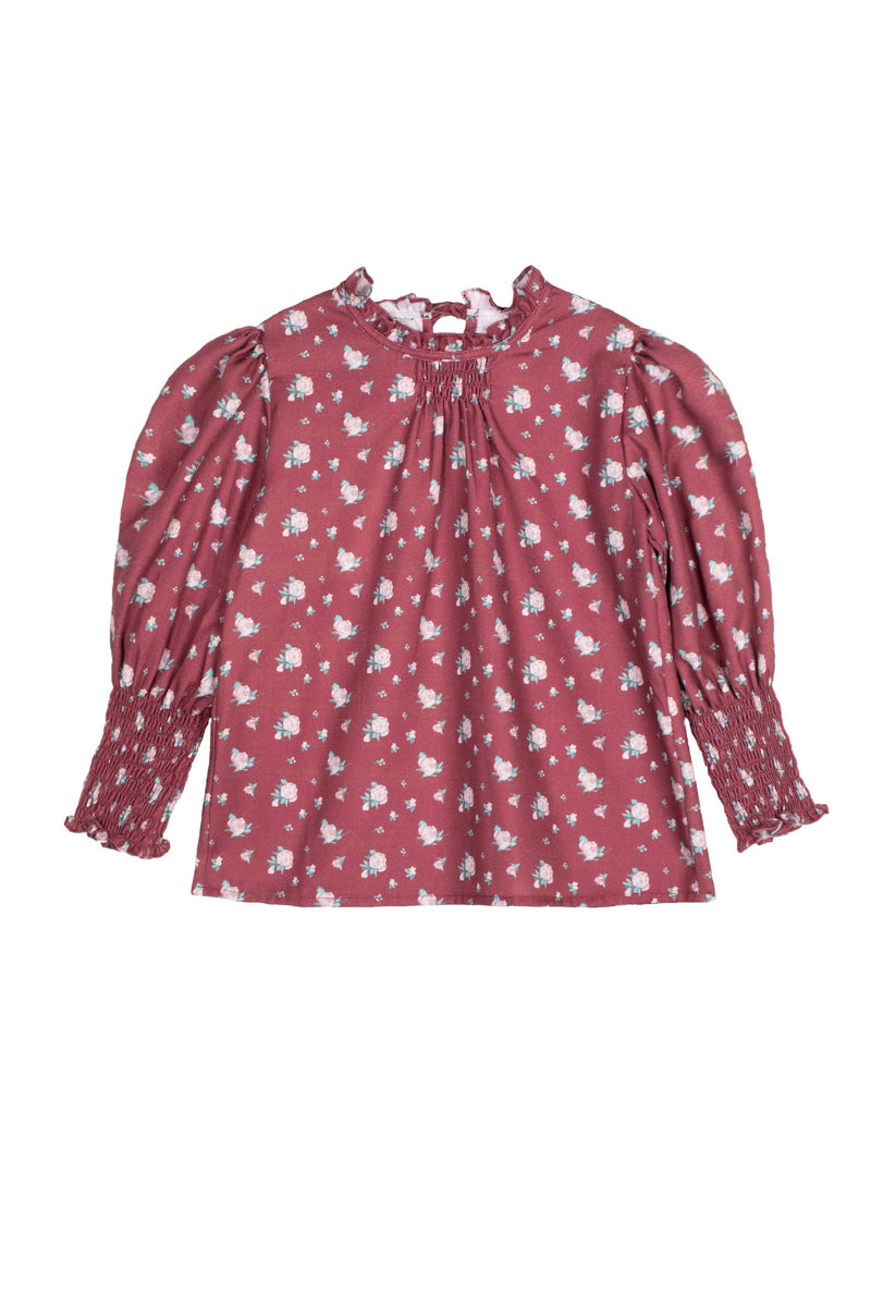 Blouse À Fleurs Viyella - Mauve