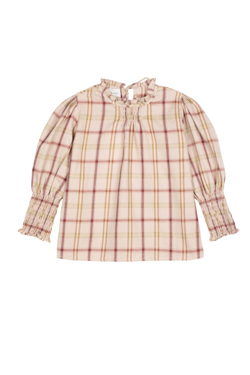 Blouse À Tartan Viyella - Sable Rose