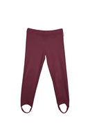 Legging En Jersey Côtelé - Aubergine