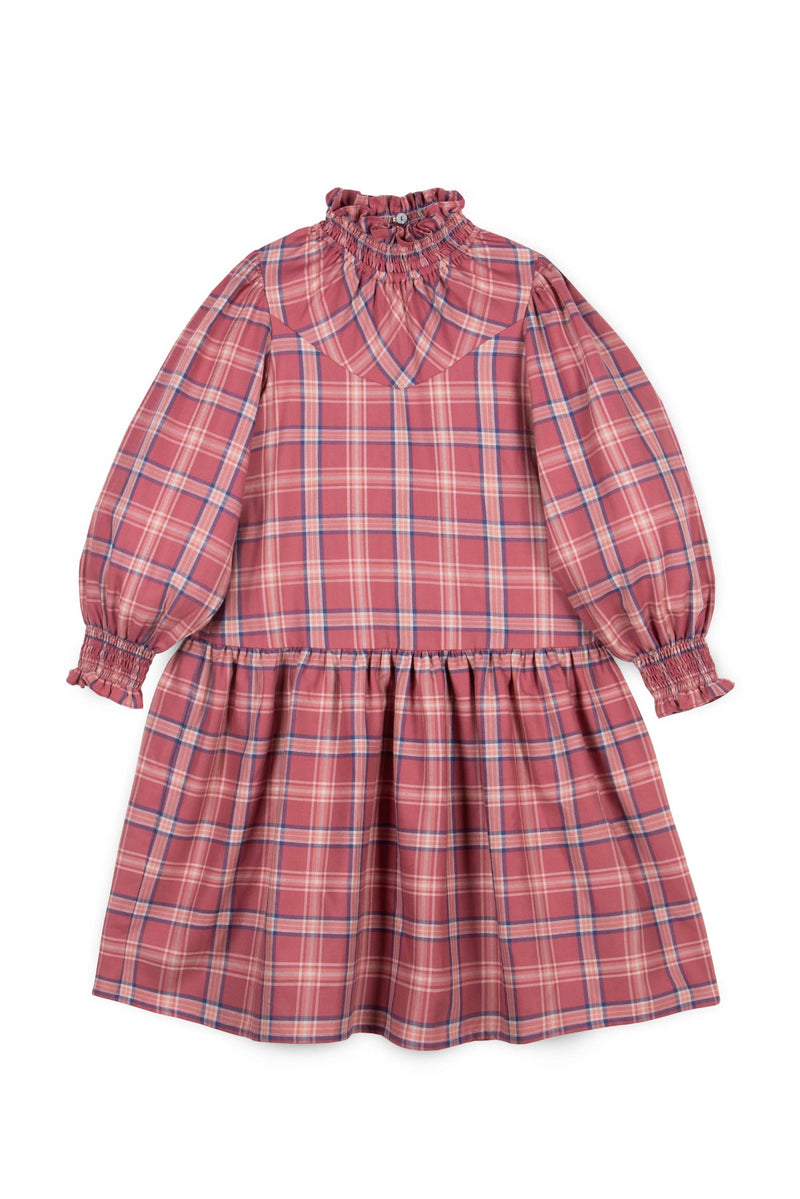 Robe Tartan Bella - Rose