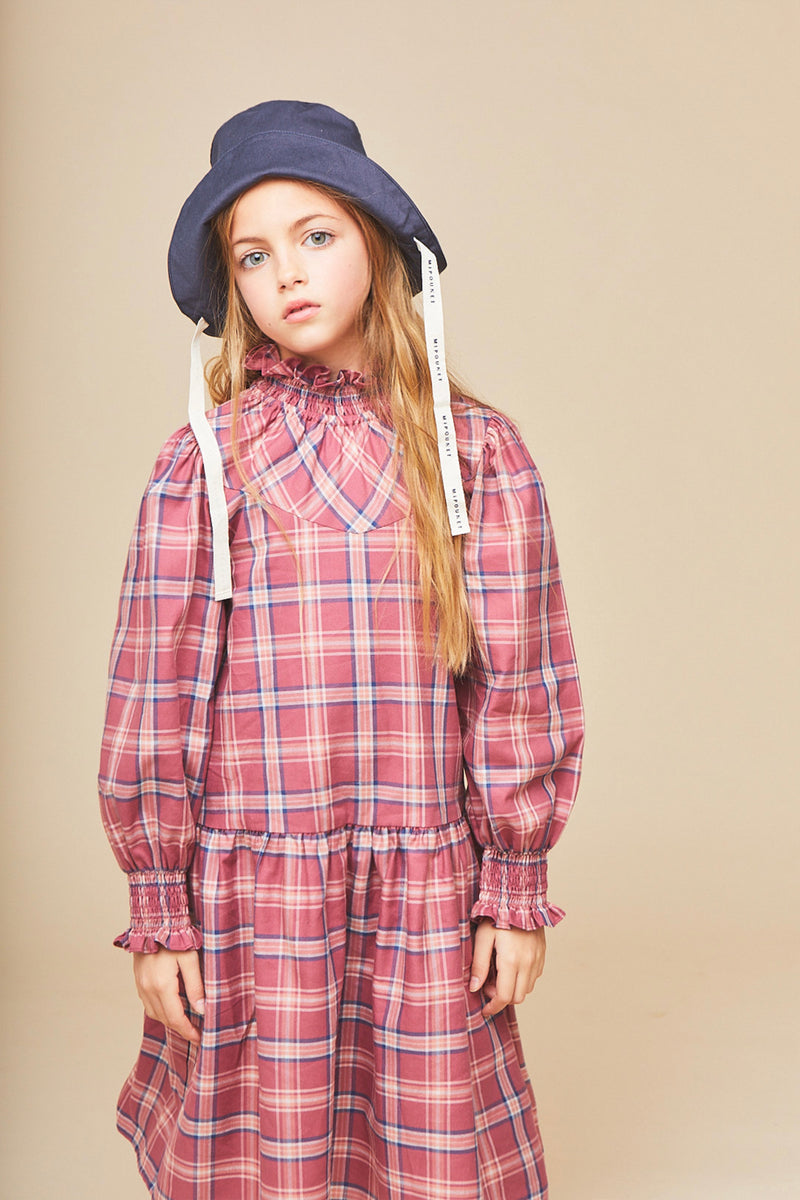 Robe Tartan Bella - Rose