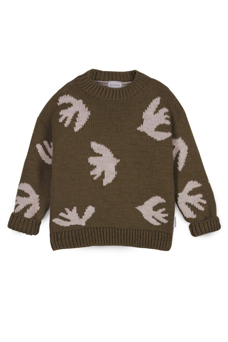 Pull En Maille Oversize Bird - Vert