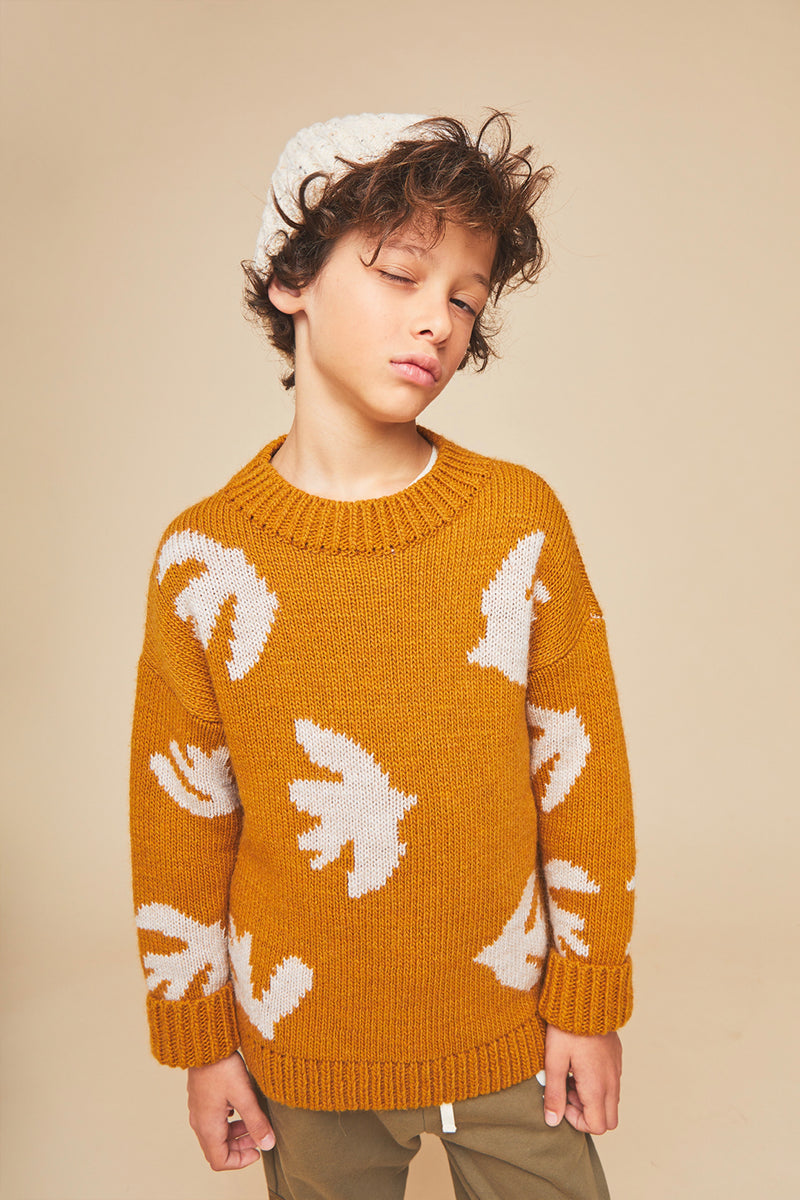 Pull En Maille Oversize Bird - Caramel