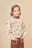 Pull En Tricot De Laine Love - Crème