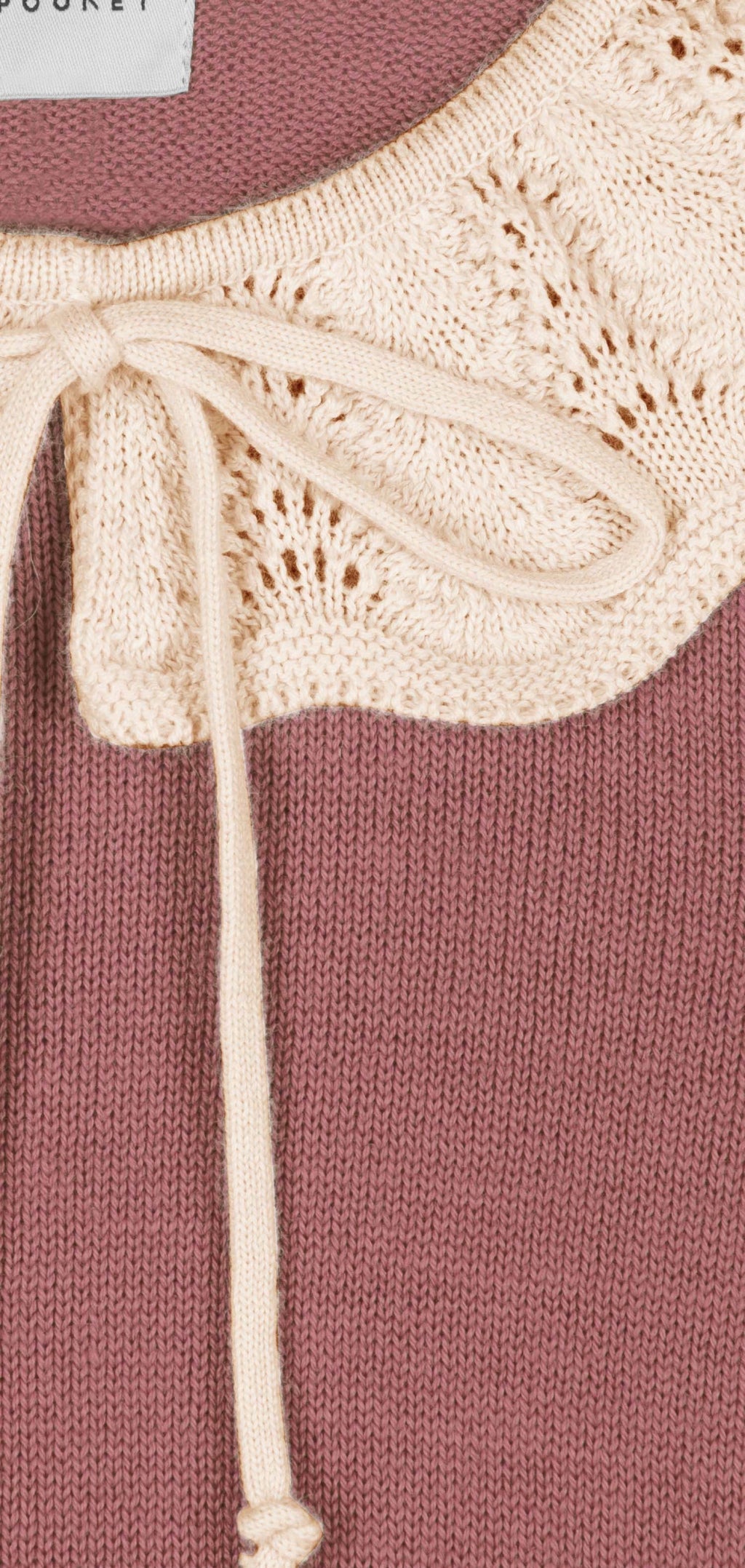 Jersey De Punto Con Cuello Gala - Rosa