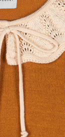 Pull En Maille À Col Gala - Caramel