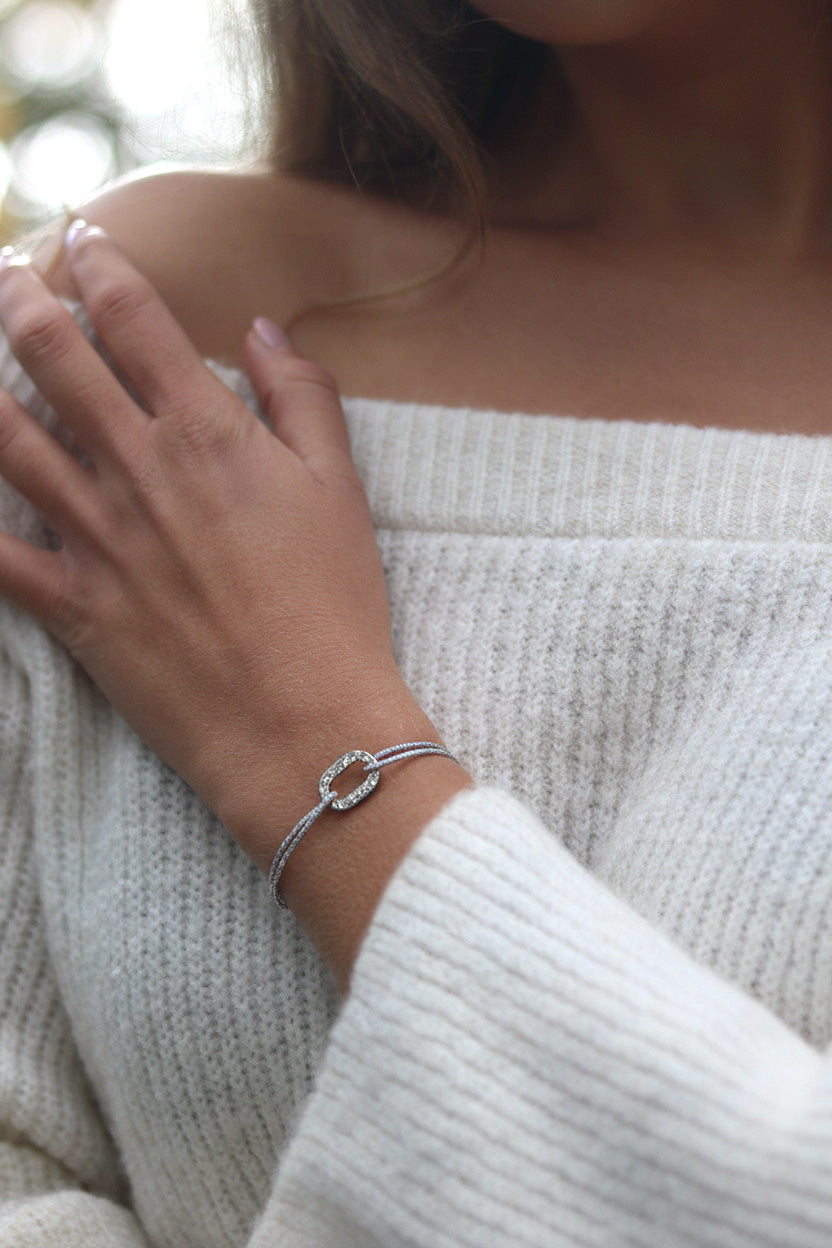 Lougre Bracelet - Glittery Silver