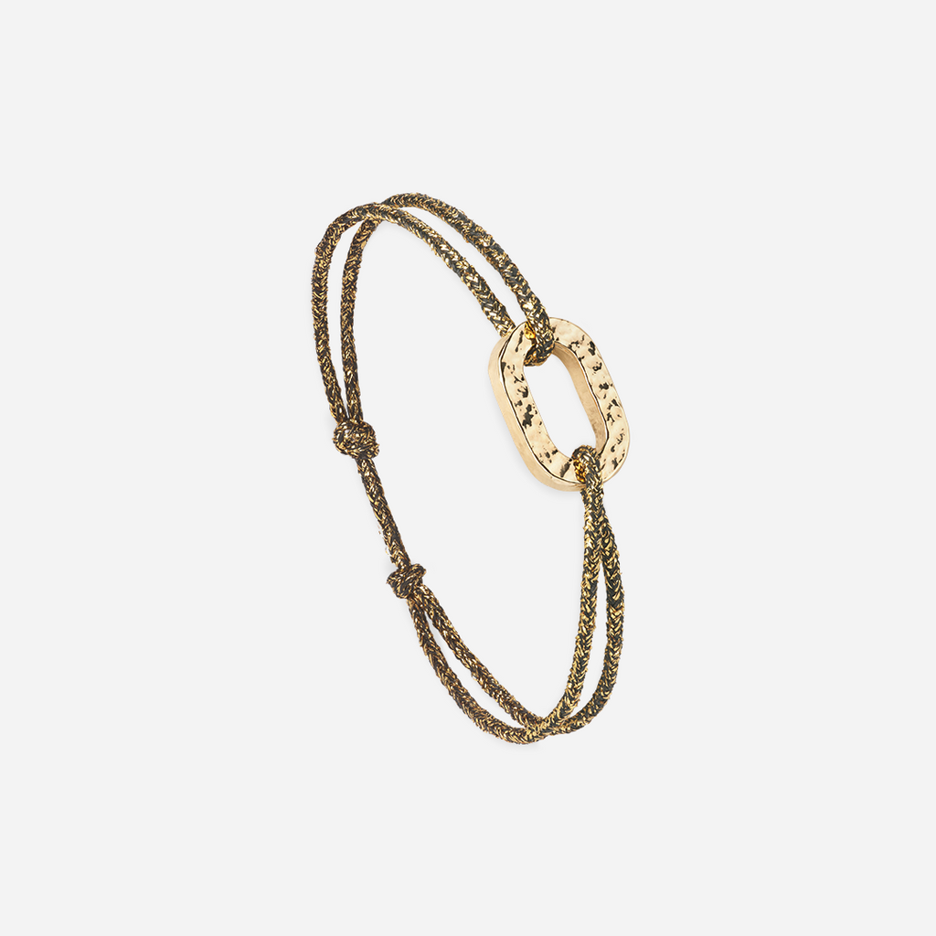 Cadene Bracelet - Glittery Black Gold
