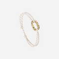 Corniere Bracelet - Beige And White Striped