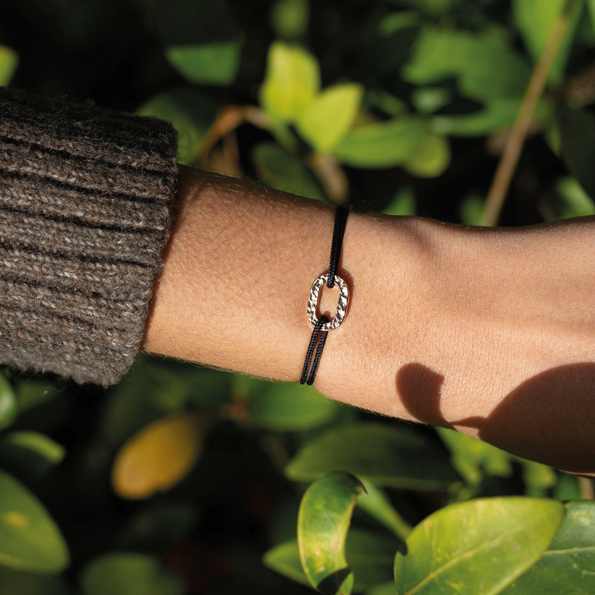 Corniere Bracelet - Beige And White Striped