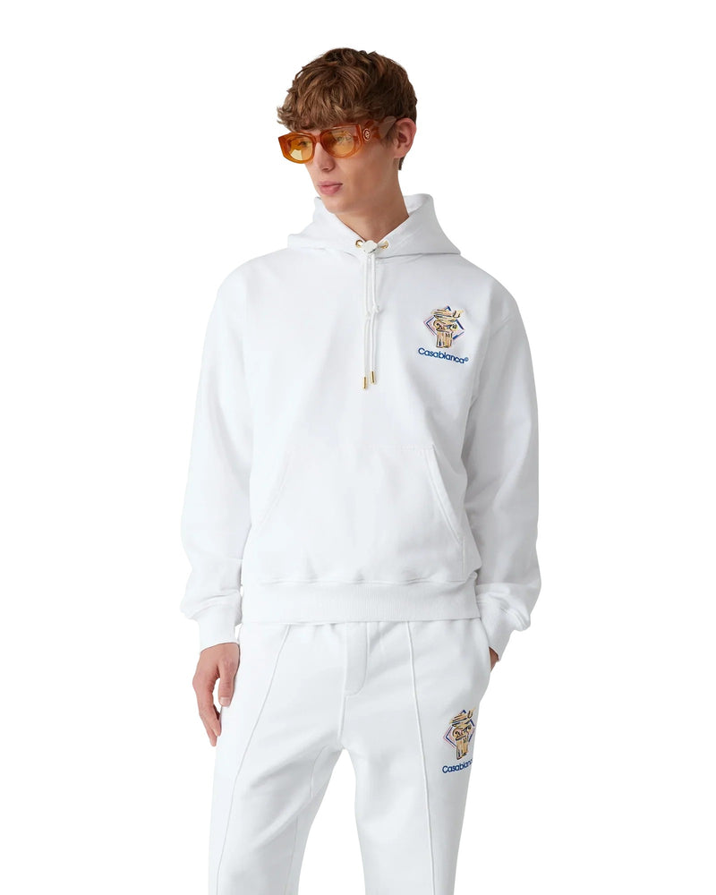 Hoodie Diamond Column - Blanc