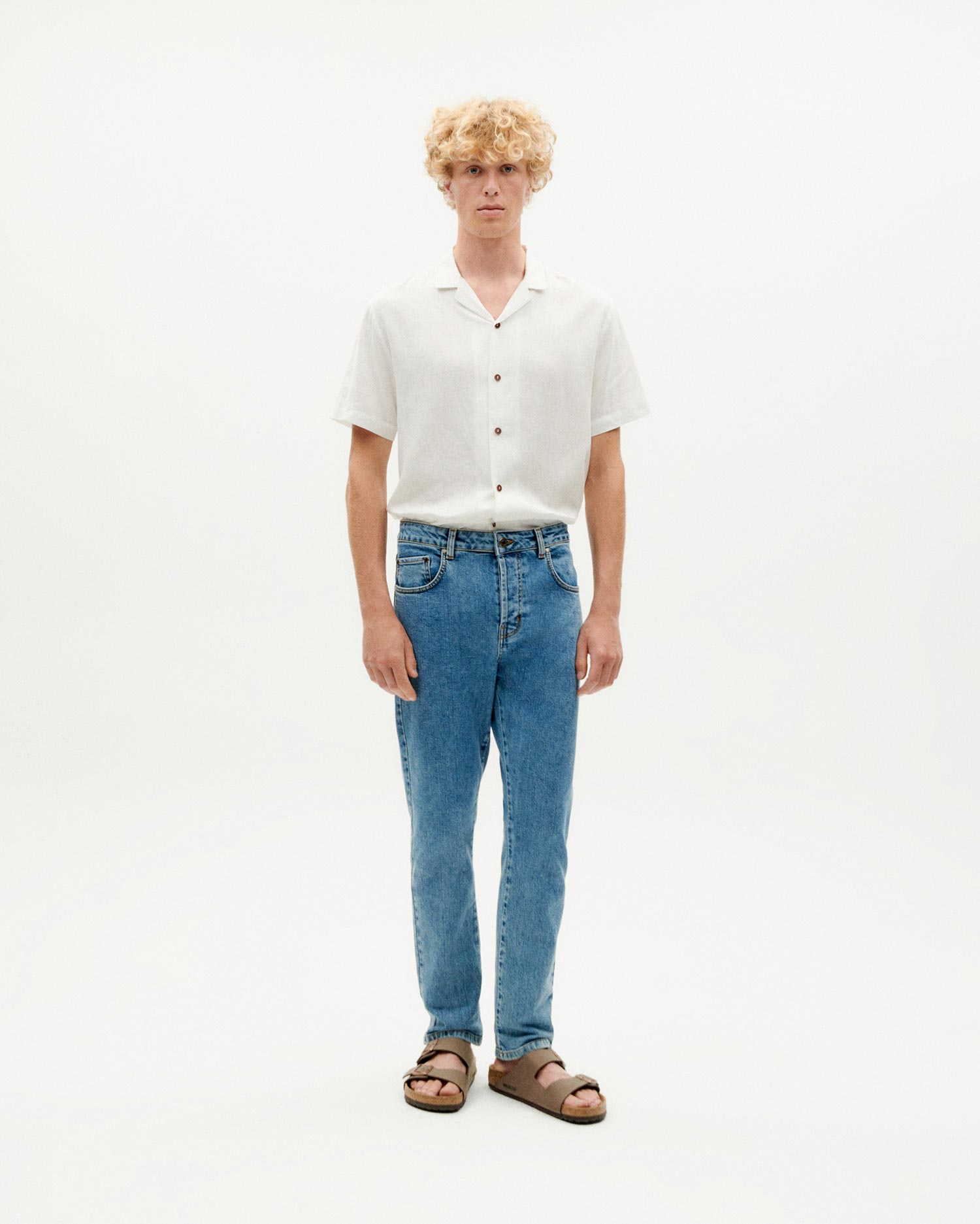 Pantalon 5 Poches Denim Clair