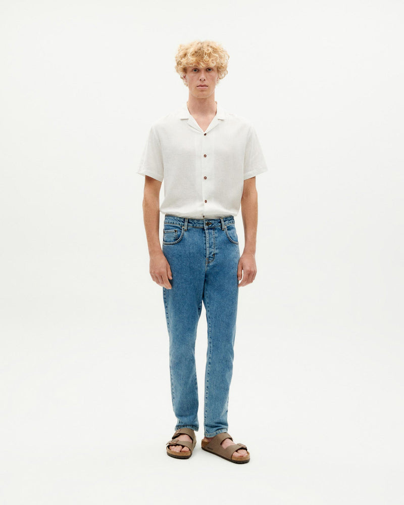 Jean Slim Bleu Clair À 5 Poches