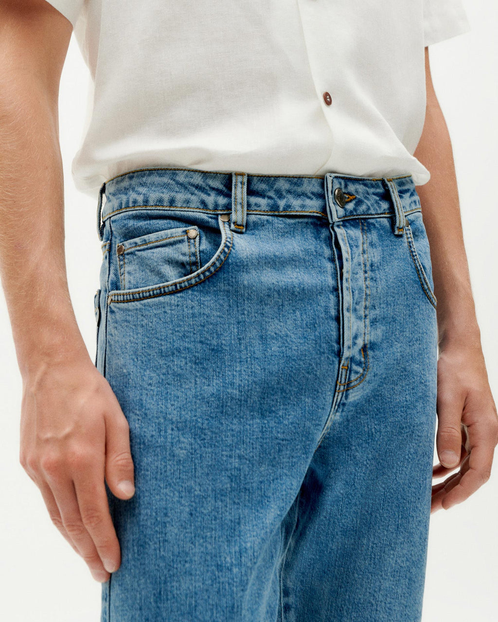 Pantalon 5 Poches Denim Clair