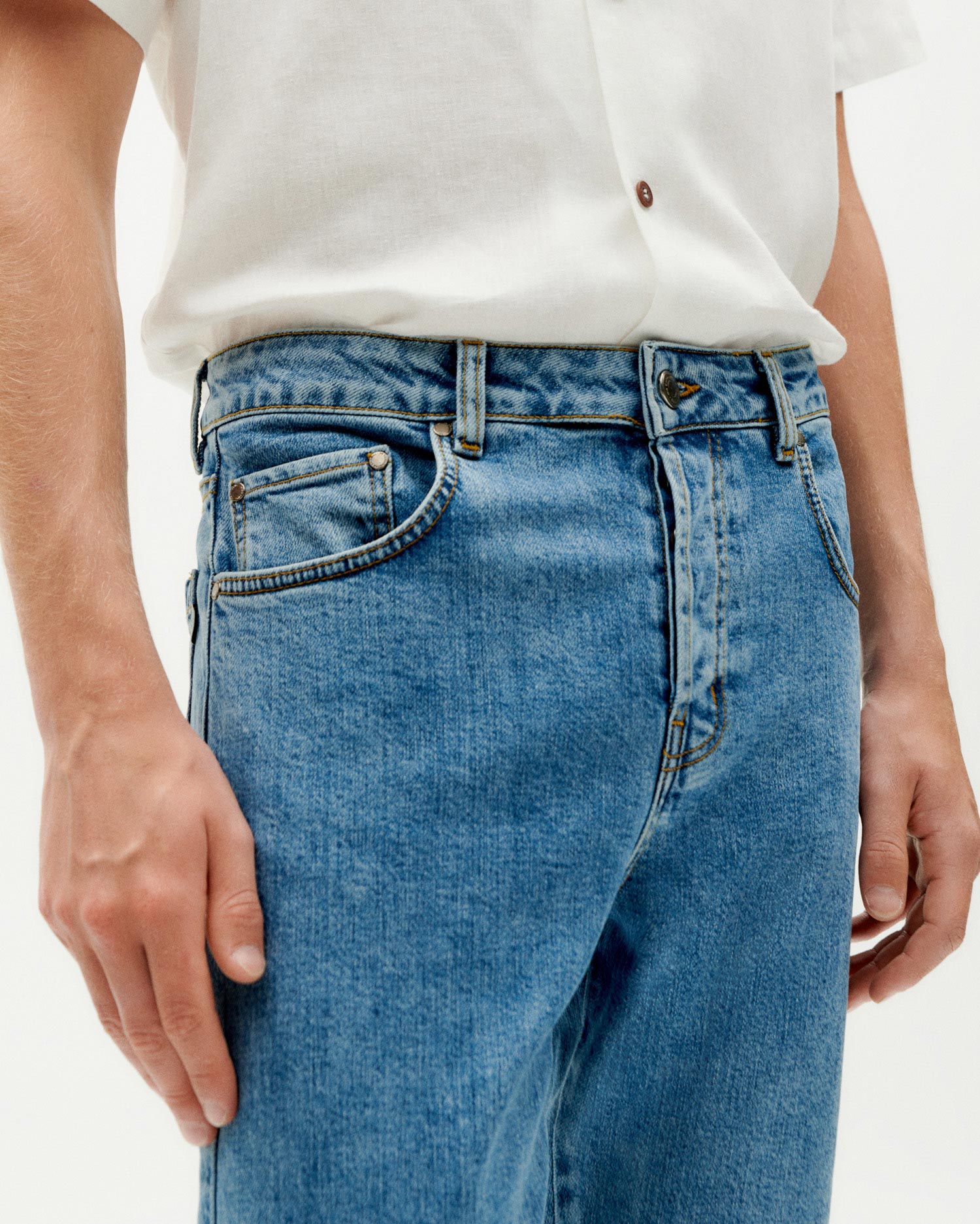 Pantalon 5 Poches Denim Clair