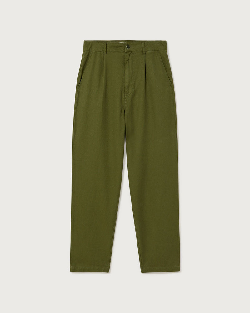 Pantalón verde Hemp Moero sostenible  - silueta 2