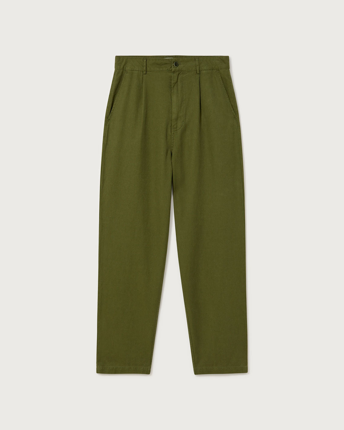 Pantalón Relajado Con Pinzas de Cáñamo Moero - Verde