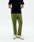 Pantalón Relajado Con Pinzas de Cáñamo Moero - Verde