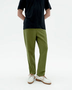 Pantalón Relajado Con Pinzas de Cáñamo Moero - Verde