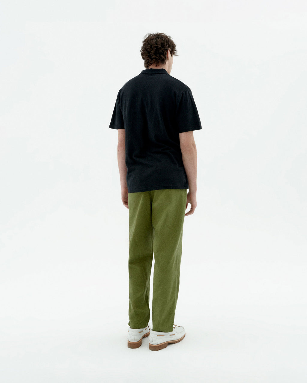 Pantalón Relajado Con Pinzas de Cáñamo Moero - Verde