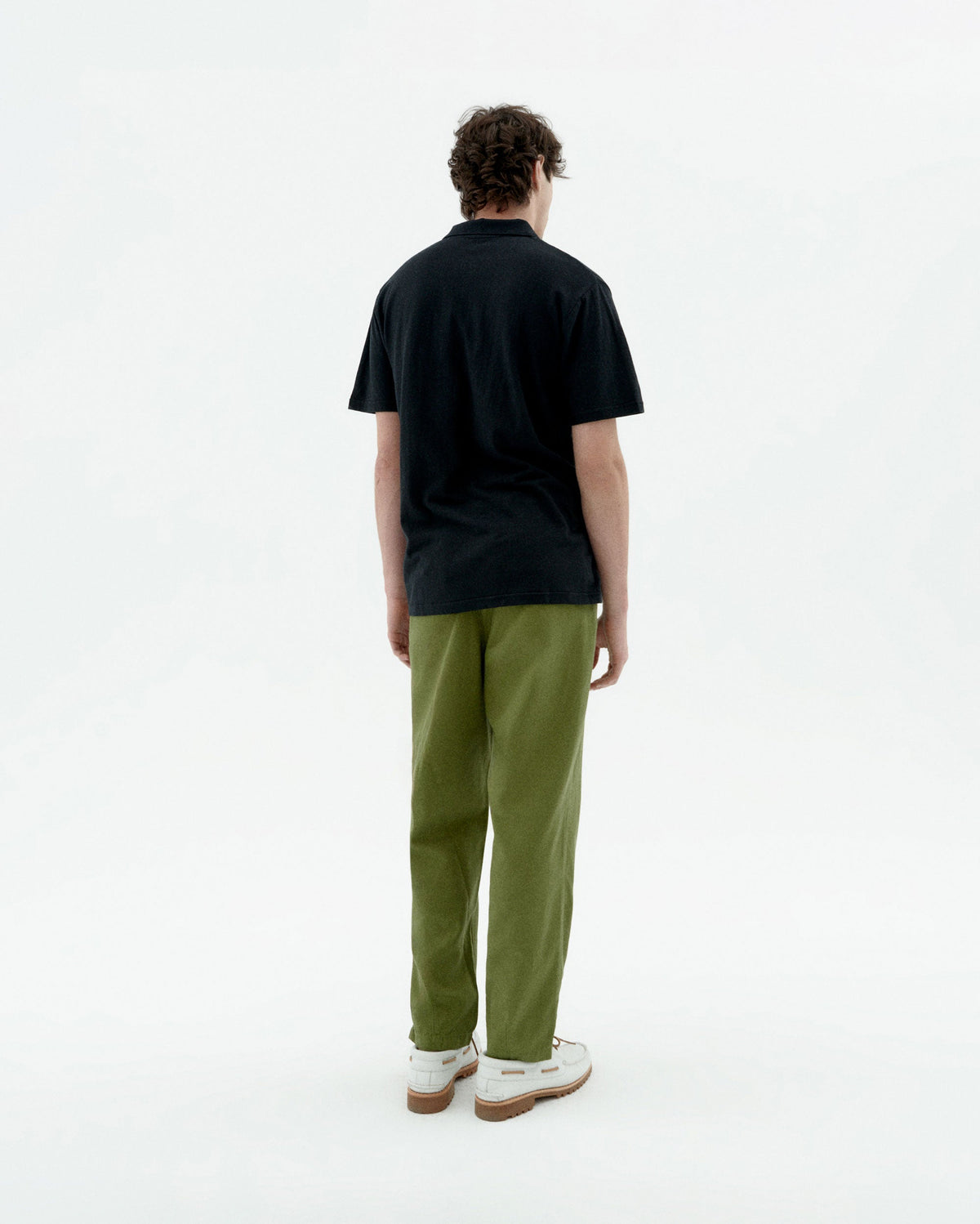 Pantalón Relajado Con Pinzas de Cáñamo Moero - Verde